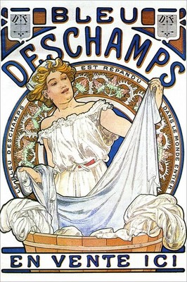 363640 Very Soap Advertising Clothes Blue Deschamps Vintage Art Poster