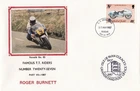 Isle of Man Famous TT Riders FDC - Roger Burnett 1987