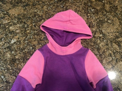 Champion Little Girls Purple/Pink Hooded Sweatshirt Size XS 4/5 - Picture 3 of 6