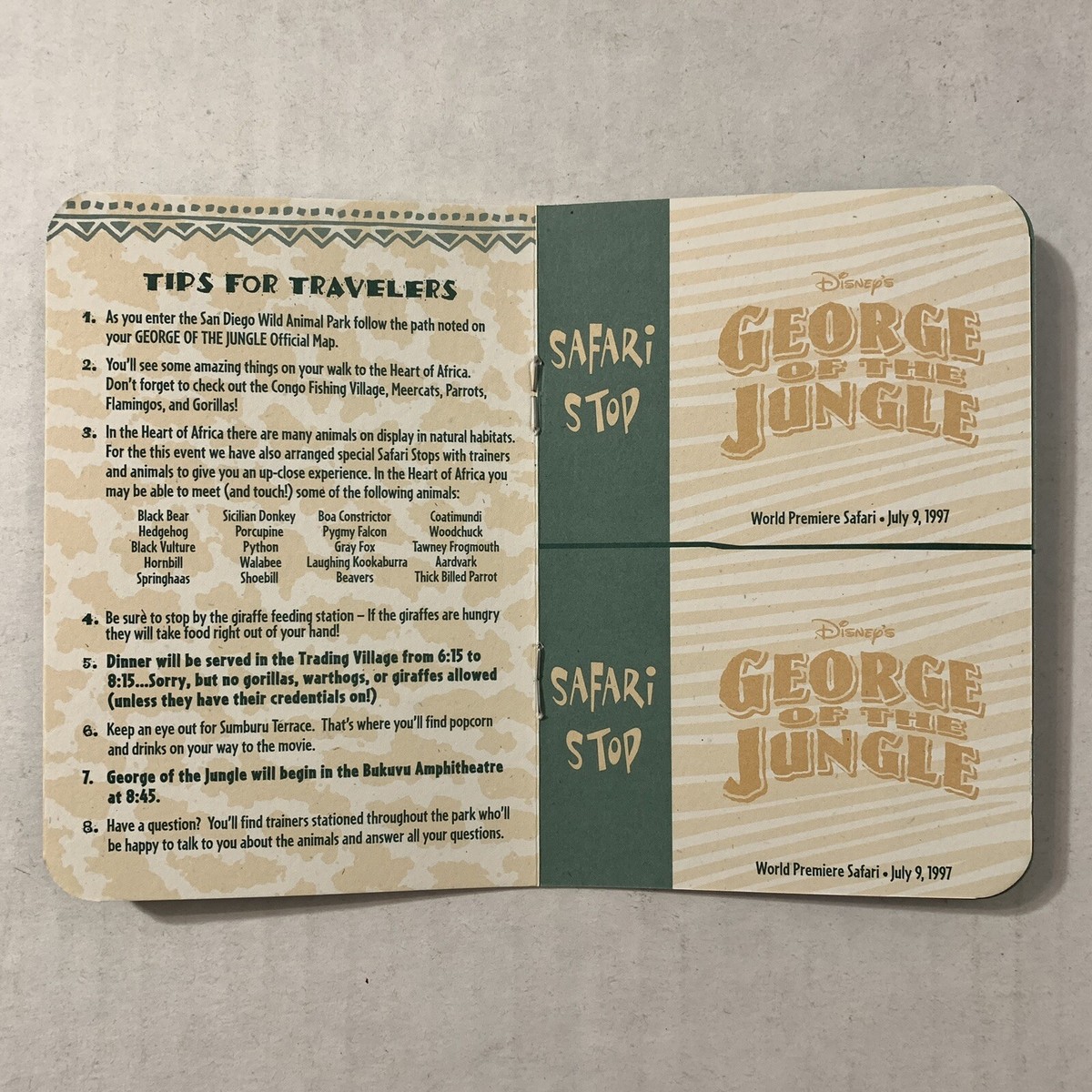 Disney George Of The Jungle World Premiere Safari Lot 1997 Brendan Disney George Of The Jungle World Premiere Safari Lot 1997 Brendan