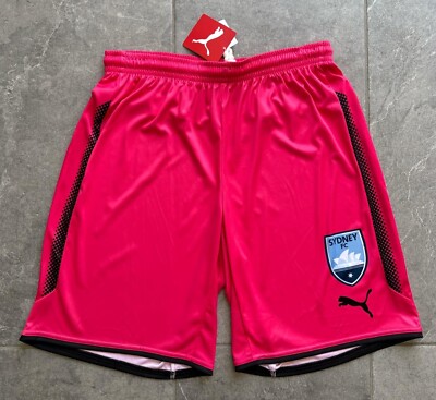 Sydney FC A-League Mens Puma Pink Goalkeeper Soccer Shorts Medium BNWT