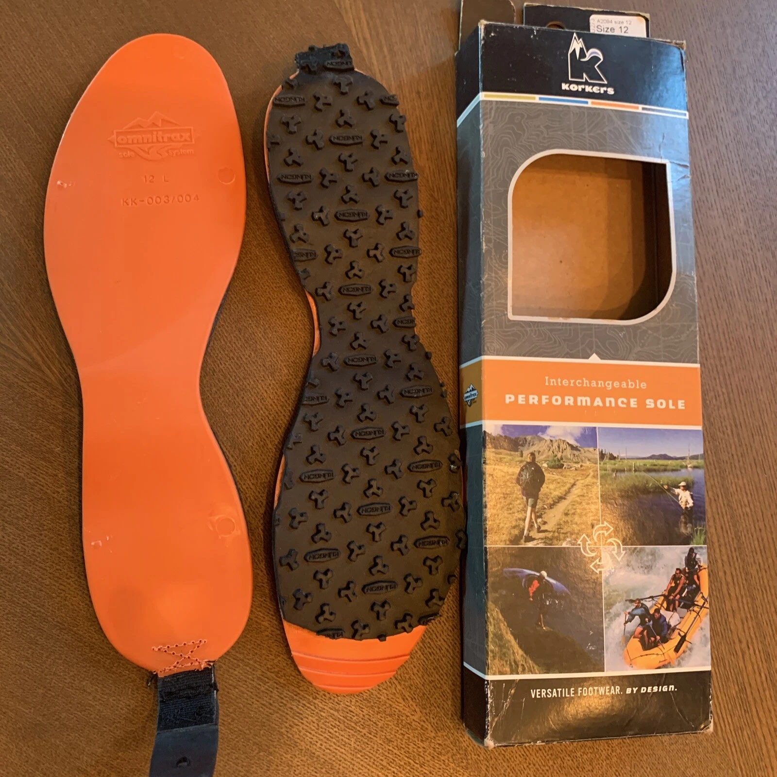Korkers OmniTrax A2094 Sticky Rubber Replacement Soles size 12 Gen 2 New In Box