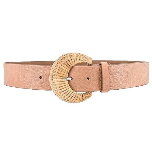 Vintage Jigsaw Brown Leather Belt Women