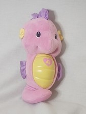 Fisher Price Soothe and Glow Pink Seahorse Music Light Up 10" Stuffed Animal Toy