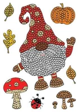 Craft BuddyUS CCST110: Craft Buddy Crystal Art AUTUMN HARVEST GNOME A6 Stamp Set