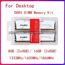 HyperX DDR3 Memory Kit 1333 1600 1866 MHz (2x4GB) (2x8GB) 240Pin Desktop 8G 16G