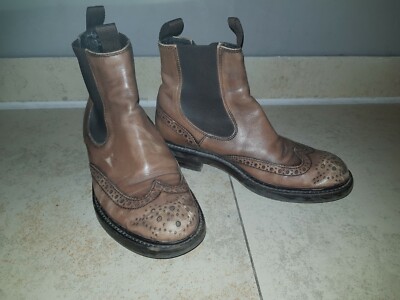 GEOX Stiefel Stiefelette Braun Lochmuster Budapester Stil Gr 40