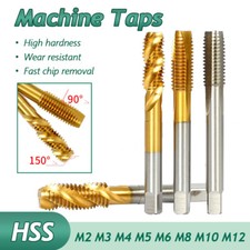 Machine Thread Tap HSS Self-tapping Tap M2- M12 Straight/Spiral Slot Thread Dril