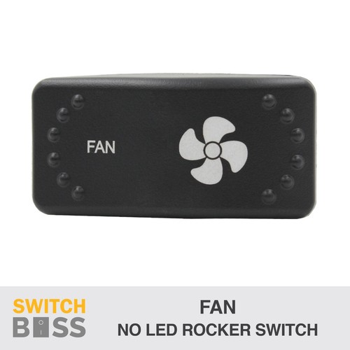 Fan LASER ETCHED Horizontal Rocker Switch No LED 12v 24v On-Off Toggle ...