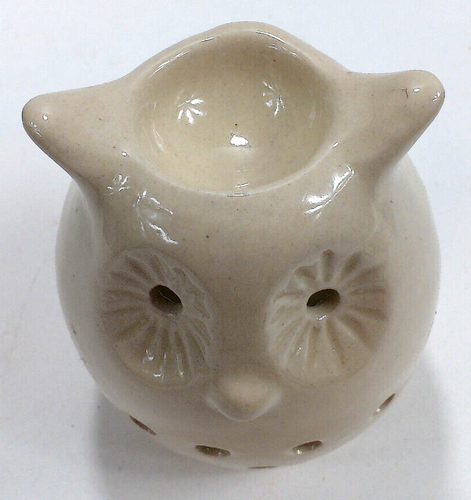 Hobby Lobby 5" Glazed Ceramic Owl Wax Oil Warmer Tea Light Holder Votive Decor - Picture 2 of 7