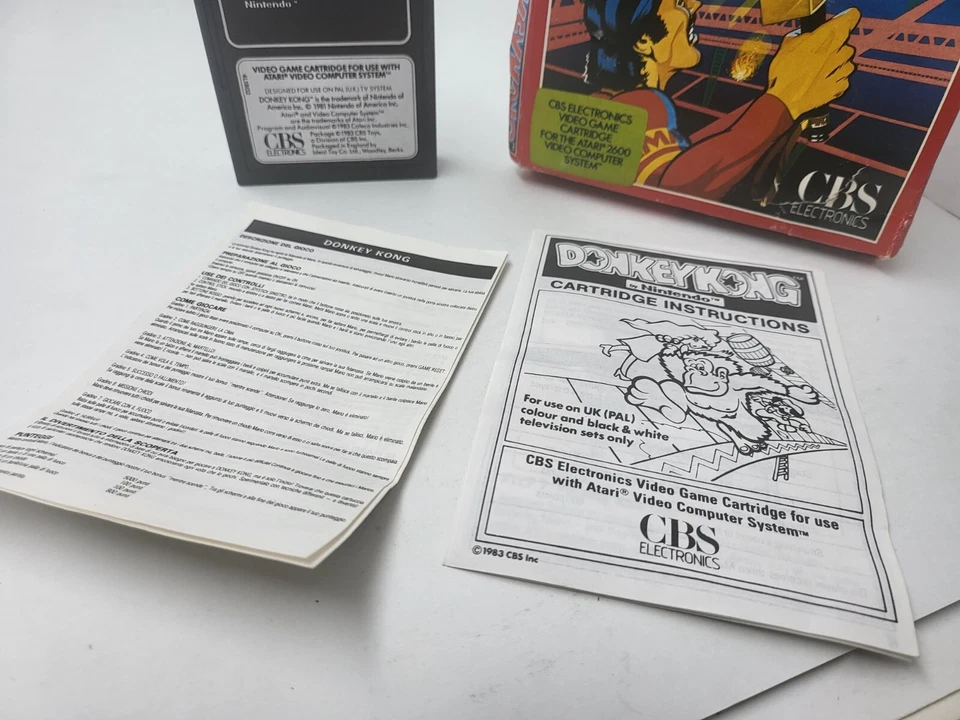 DONKEY KONG CIB PAL FOR ATARI 7800 PLUS + 2600 + & RETRON 77 #M16 - Image 2 of 4