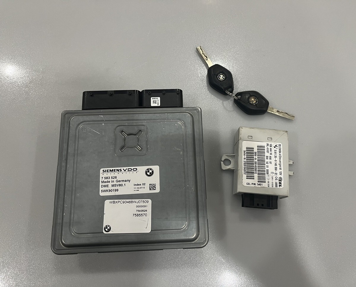 BMW OEM MSV80.1 DME ECM ECU Engine Control Unit Set w/ 2 BMW OEM MSV80.1 DME ECM ECU Engine Control Unit Set w/ 2