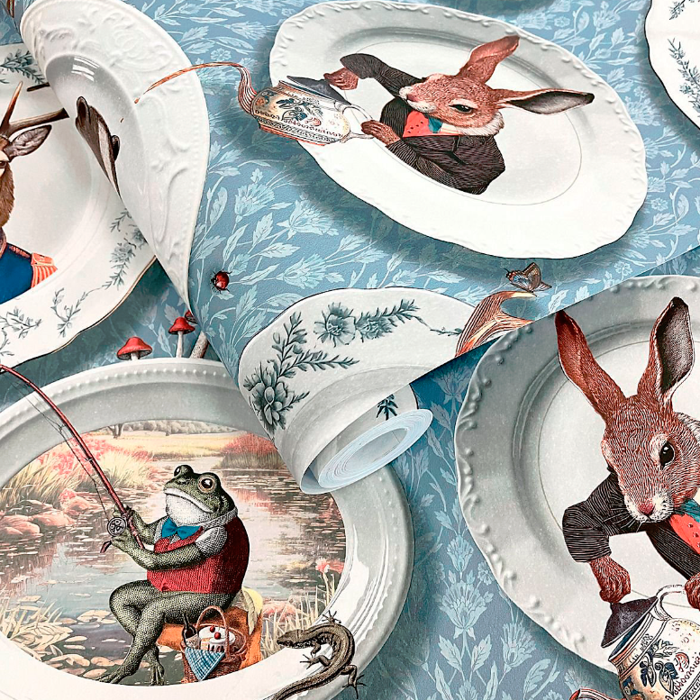 Holden Décor Vintage Tea Party Wallpaper - Blue - Paper - Image 5