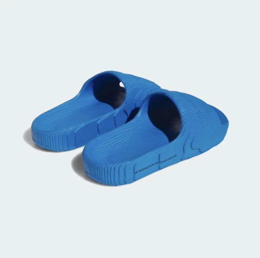 Adidas NUOVI SANDALI UOMO ADILETTE 22 SLIDES TAGLIA US 8 BLU BRILLANTE