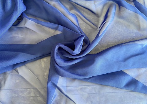 Konvolut 5,65 Meter royalblau Premium Chiffon Stoff Kleid Nähen weicher Chiffon - Bild 1 von 9