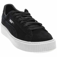 black puma suede platform women's