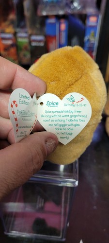 Swibco Puffkins Spice Gingerbread Cookie Plush Stuffed Animal Vintage 1999 6" - Picture 4 of 4