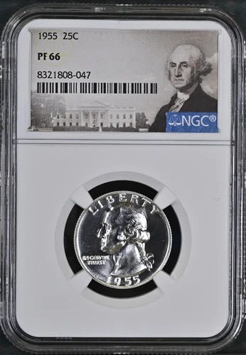 1955 Washington Quarter 25C NGC PF 66