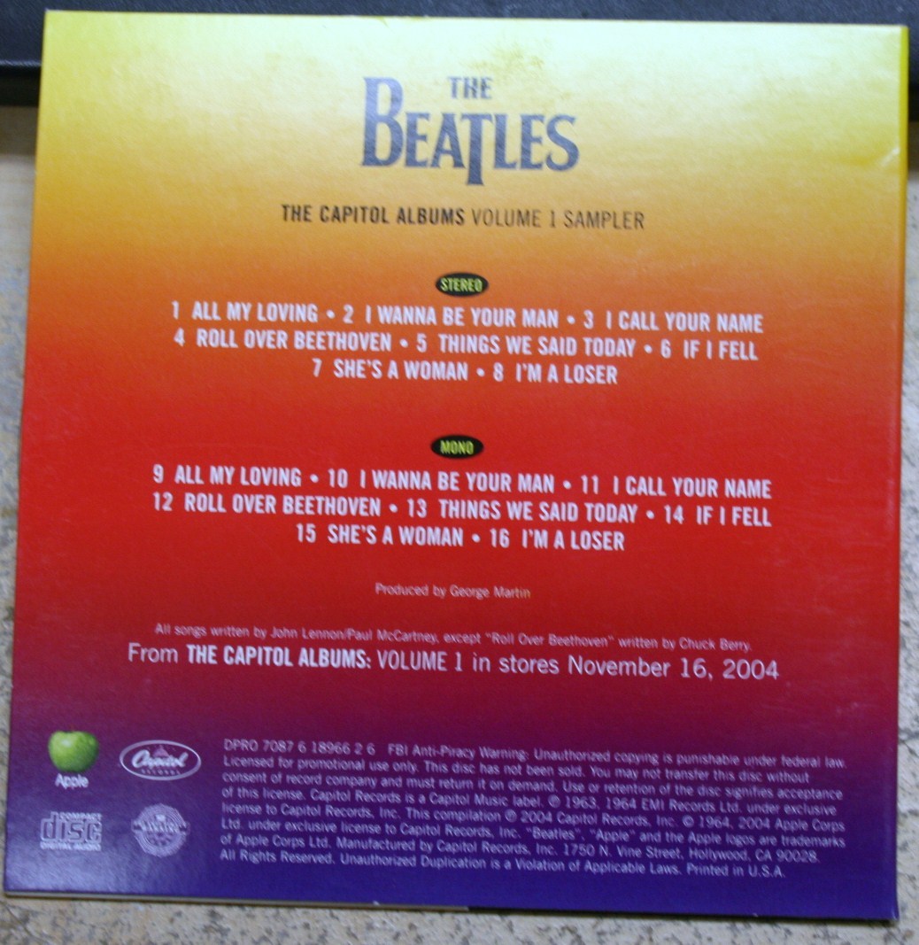 THE BEATLES The Capitol Albums - Volume 1 Sampler 2004 US 16
