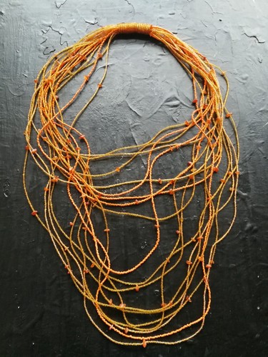 jewellery collar choker necklace jewelry lariat beaded layered stones boho tris - Picture 10 of 24