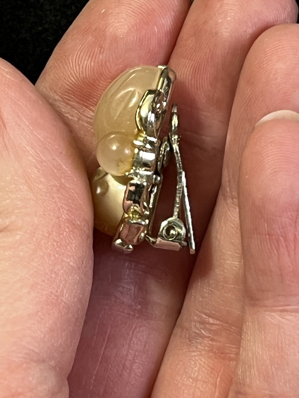 Vintage Antique Signed Coro Script Butterscotch G… - image 6