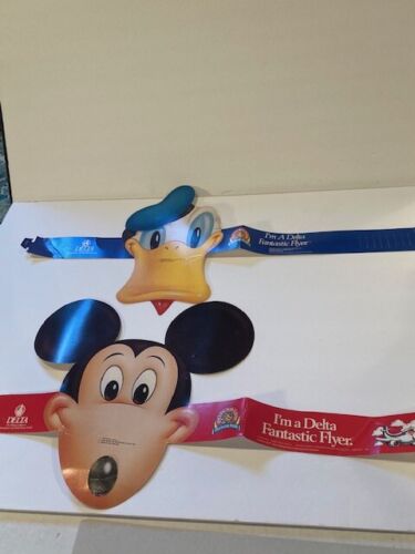 Rare Vintage Delta Fantastic Flyer DISNEY Mickey Mouse & Donald Duck Headbands - Picture 2 of 13