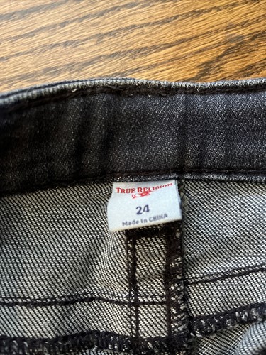 True Religion Dark Wash "Halle" Mid-Rise Super Skinny Womens Jeans 24 (waist 26) - Picture 5 of 12