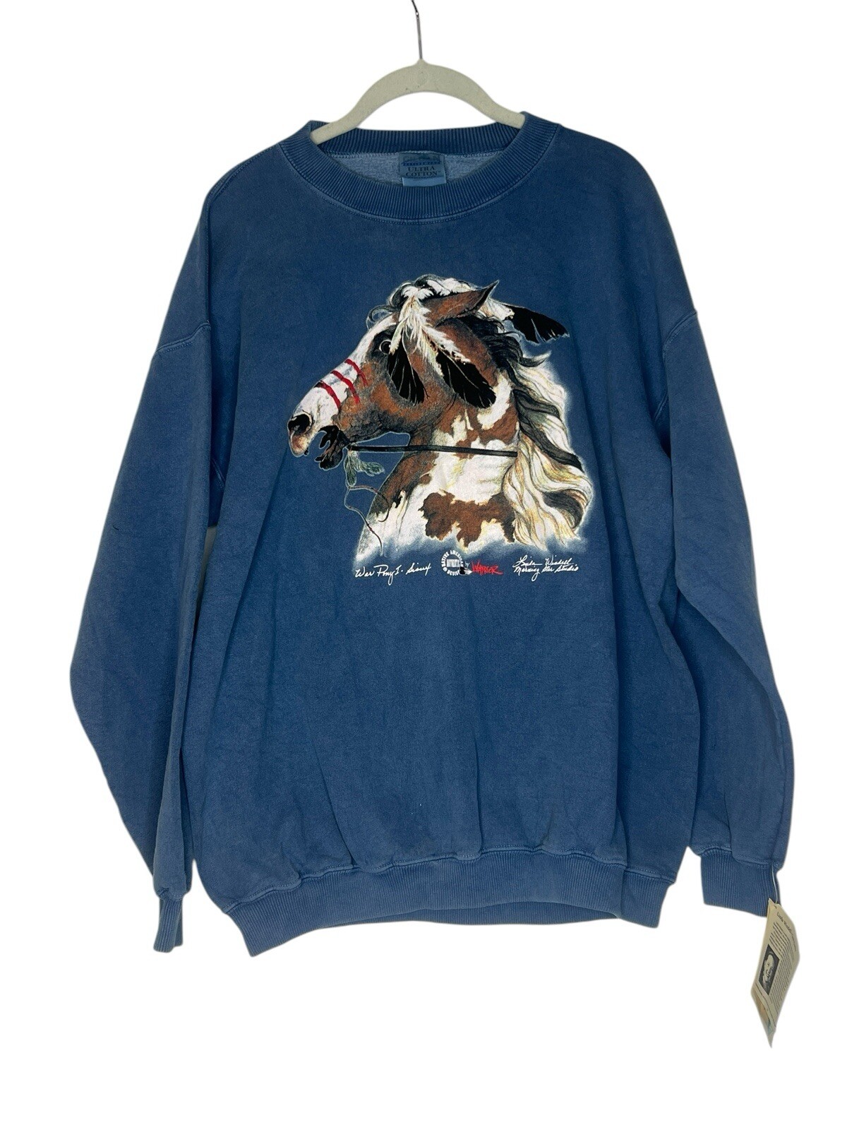 Warrior Crewneck Sweatshirt Authentic Native American Design