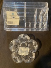 2-Acrylic Cosmetic Makeup Organizer Vanity Shelf. See Pics And Notes For Damage