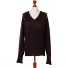 Ladies YVES SAINT LAURENT 100% Cashmere Brown Jumper Size M 10544