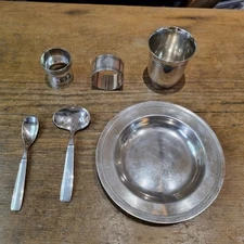 Christophle Gallia Silver Plated Child's (?) Breakfast Set (?)