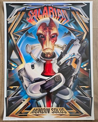 Mass Effect Giclee Mordin Solus Game Poster Salarian Art Limited Lithograph