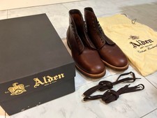 Alden Shoes 45916H Lace Up Boots Leather Brown 8.5 B/D used with Box from japan
