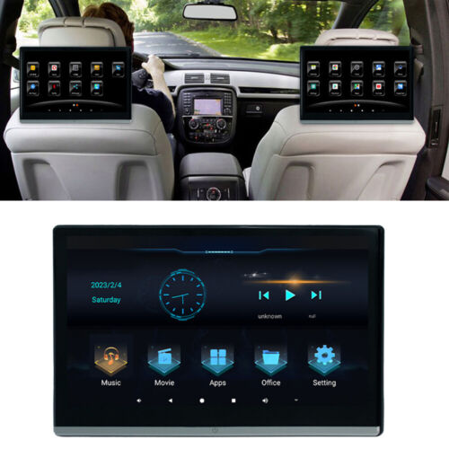 13.3'' Car Headrest Monitor 2+32GB Android 11 Bluetooth Touch Screen Player WIFI - Picture 1 of 23