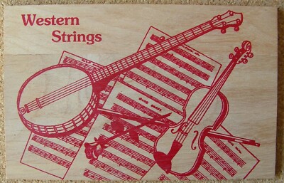 ''Western Strings'' Durable Quality Wood Postcard by Vandercraft  NEW