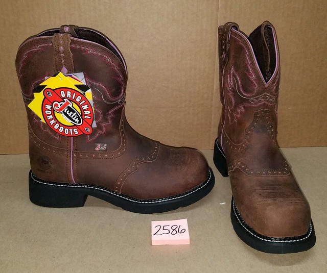 justin women's steel toe work boots