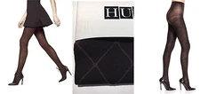 HUE Women's Tights Birdseye Diamond Tights With Control Top S/M,M/L
