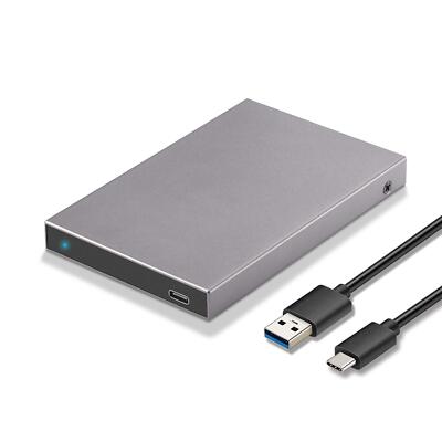 SSK Aluminum 2.5'' Hard Drive Enclosure USB C 3.1 Gen 26Gbps to SATA External ...