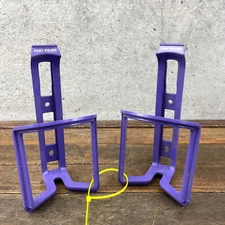 Vintage Gary Fisher Water Bottle Cages Purple Pair Road Bike MTB Violet Set A2
