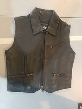 Unik Leather Apparel Vest, Ladies Medium Color Black