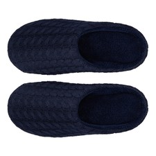 Mens Slippers Open Back Slip On Cozy Winter H...