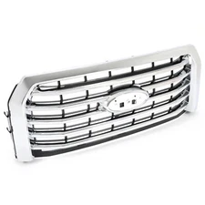 For Ford F-150 F150 Pickup 2015 2016 2017 Chrome Front Upper Bumper Grille ABS