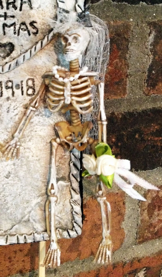 Halloween Boda Pastel Topper, Halloween Boda, Personalizado, Halloween, Esqueletos Foto 4 de 4