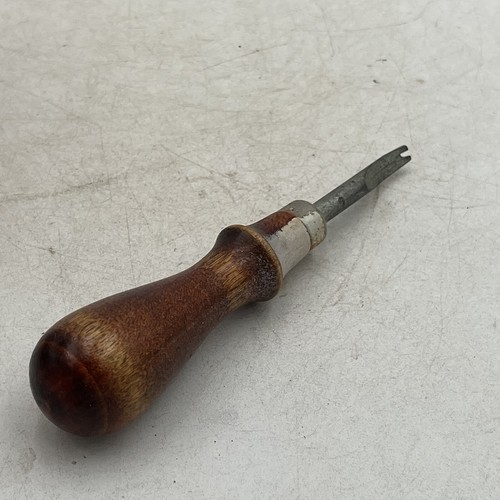 Antique Wood Handle Leather Embossing Gouge Gouging Hand Tool Craftool?