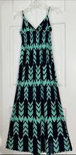 Love...Ady Woman’s Medium Thin Strap Sundress V-Neck  Chevron Print Made in USA