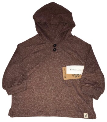 EASY-PEASY NEW 12M SOFT COMFORTABLE LIGHTWEIGHT HACCI HOODIE WINE HEATHER COLOR