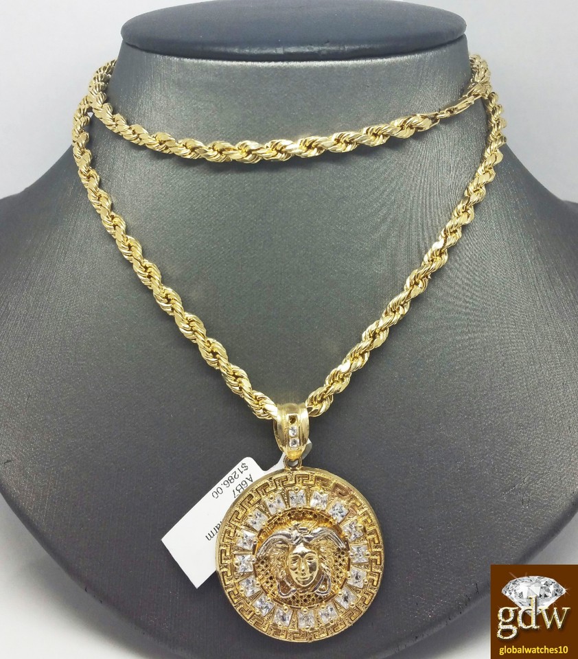Real 10k Yellow Gold Head Charm Pendant 26