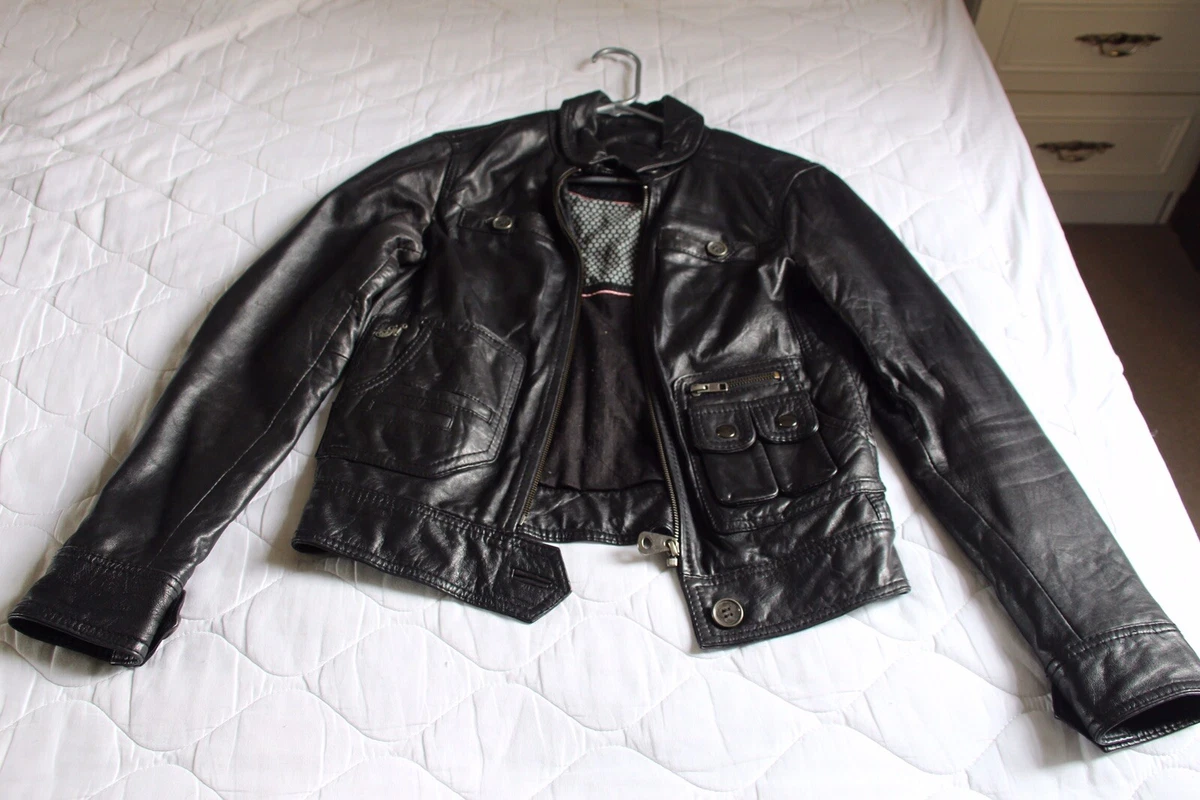 Naf naf leather jacket cheap