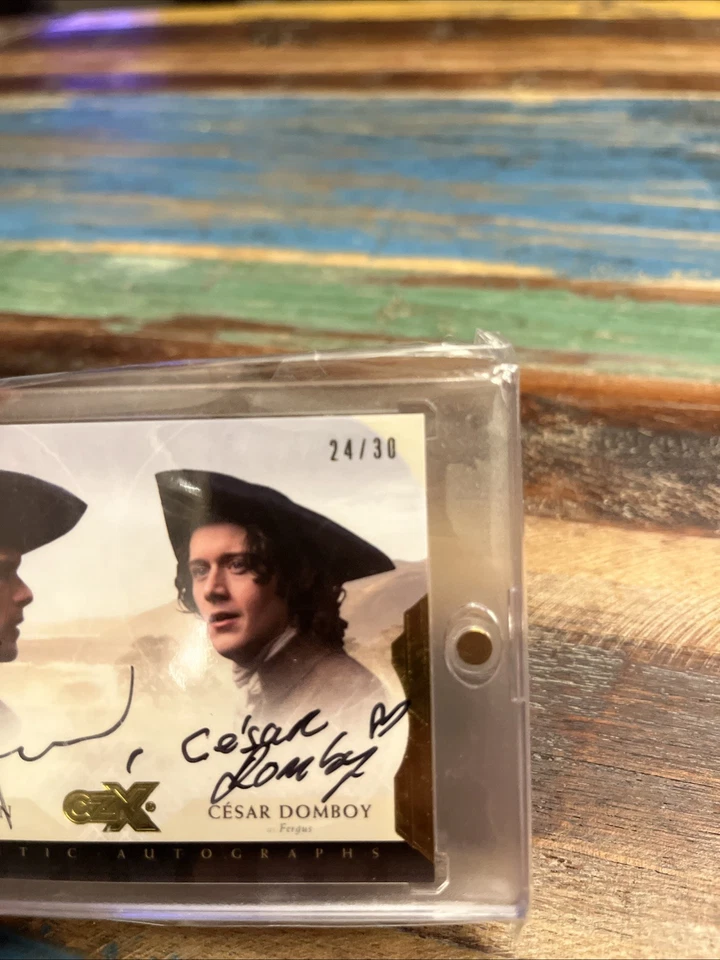Outlander CZX Dual Autograph Card CDSH Sam Heughan & Cesar Domboy 03/30 - Image 4 of 4