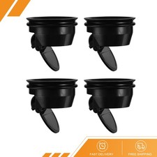 4Pack Floor Drain Anti-Odor Core Shower Floor Drain Backflow Preventer, Black